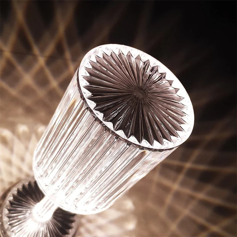 LumiGem: Elegant LED Crystal Table Lamp with Decorative Night Projection