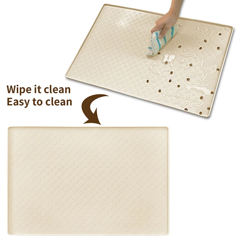 PawGuard Silicone Feeding Mat: Waterproof Pet Bowl Pad