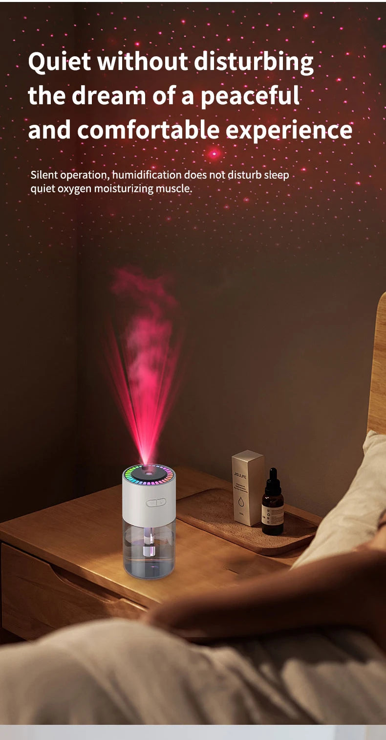 AirGlow Rotating Humidifier with LED Ambience & USB Port
