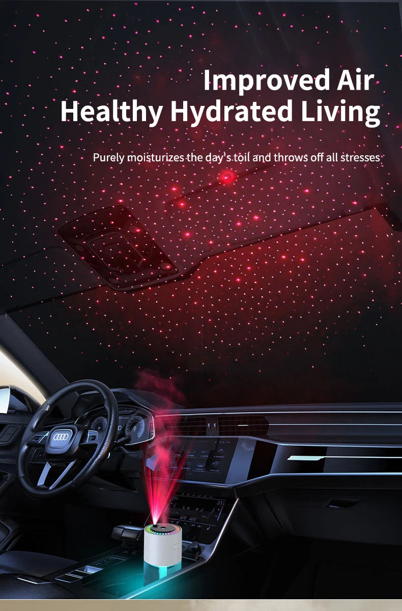 AirGlow Rotating Humidifier with LED Ambience & USB Port