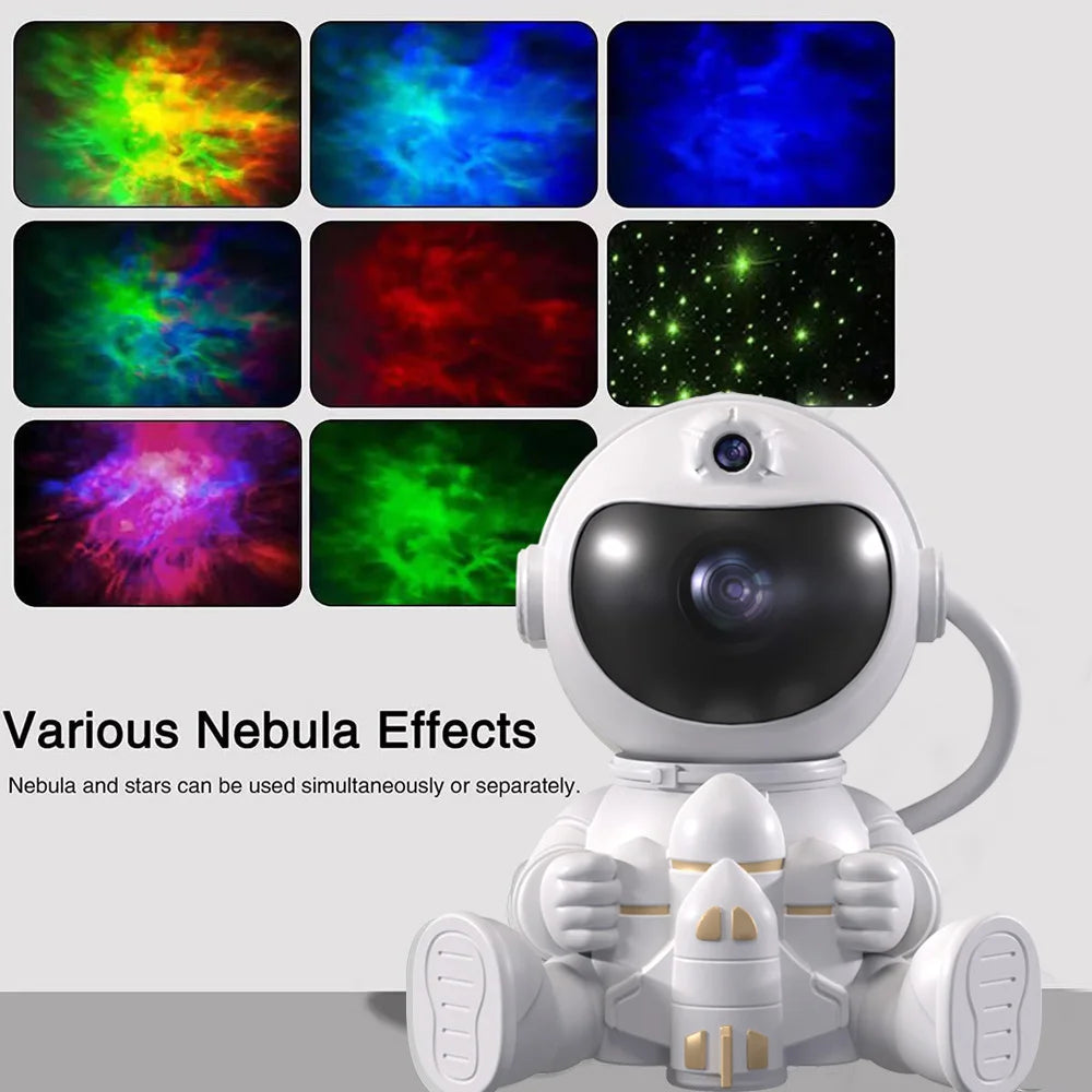 GalacticDream: Rocket Astronaut Starry Sky Projector Lamp