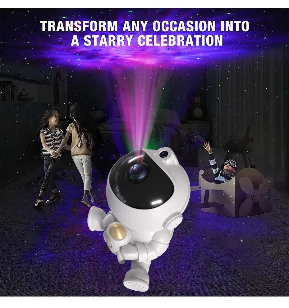 GalacticDream: Rocket Astronaut Starry Sky Projector Lamp