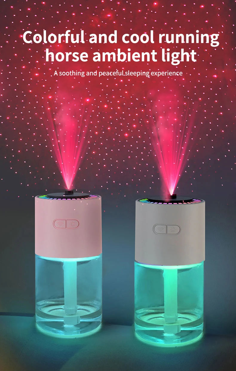 AirGlow Rotating Humidifier with LED Ambience & USB Port