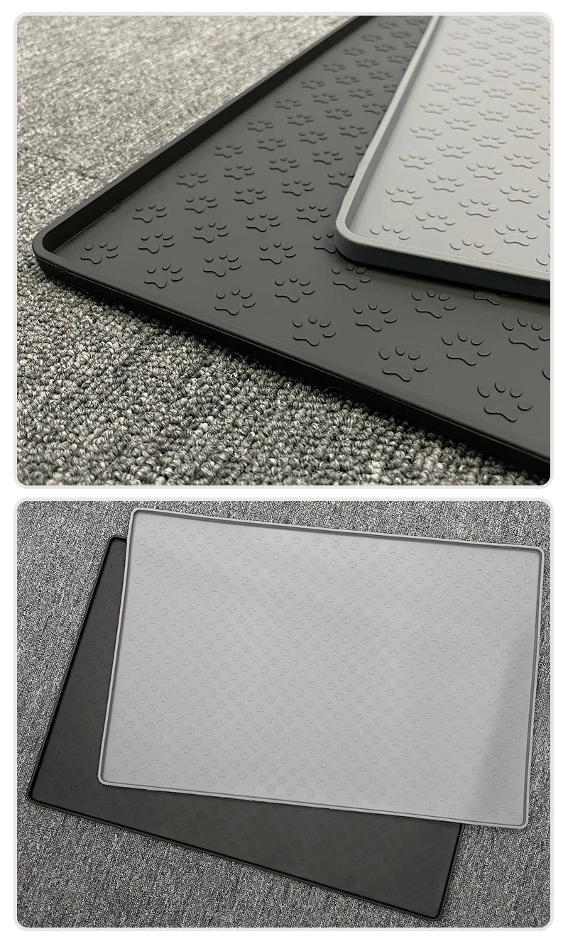 PawGuard Silicone Feeding Mat: Waterproof Pet Bowl Pad