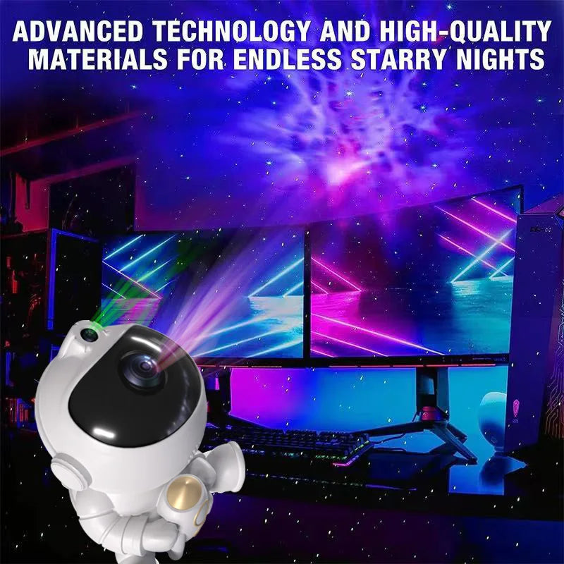 GalacticDream: Rocket Astronaut Starry Sky Projector Lamp