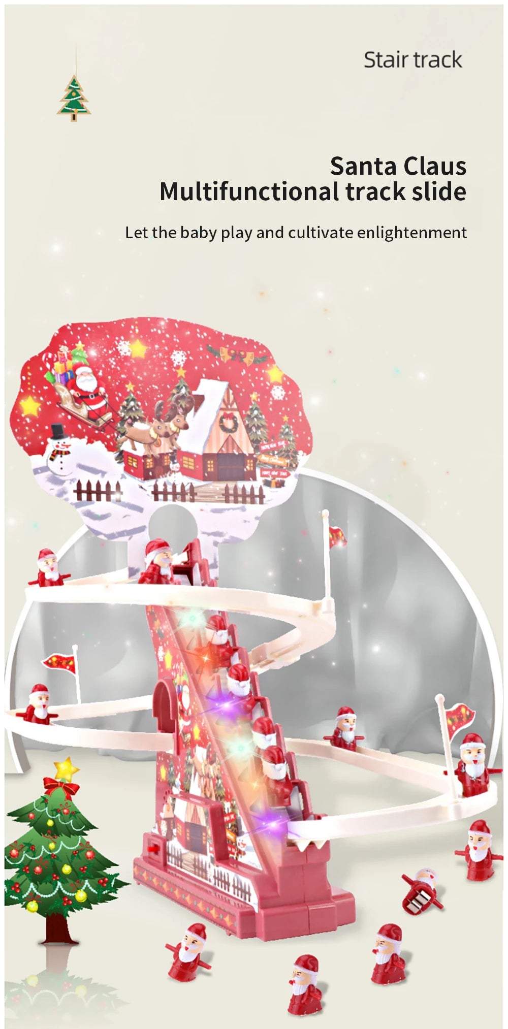 Festive Ascender: Electric Santa Claus Doll with Music and Climbing Action for Holiday Cheer