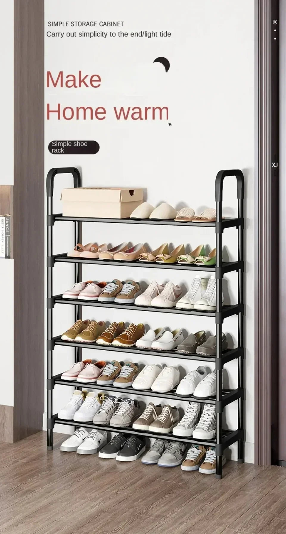 Multipurpose shoe shelf, saves space in the living room or bedroom.