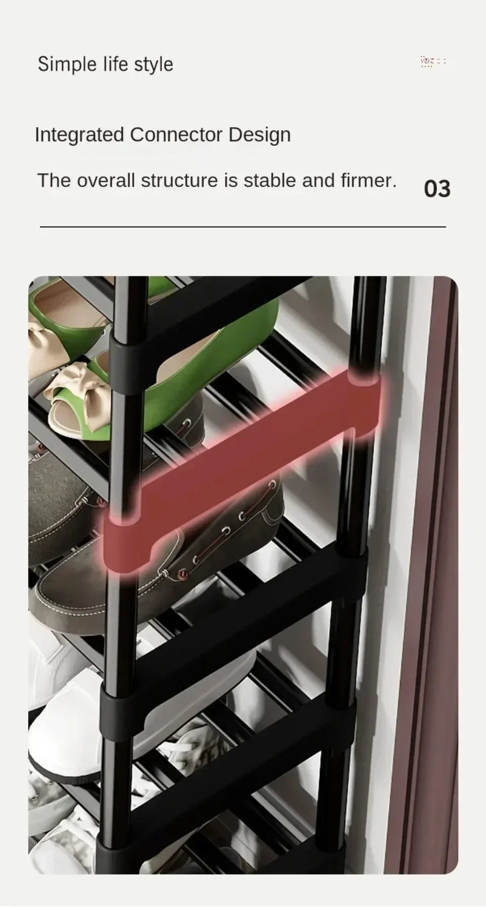 Multipurpose shoe shelf, saves space in the living room or bedroom.