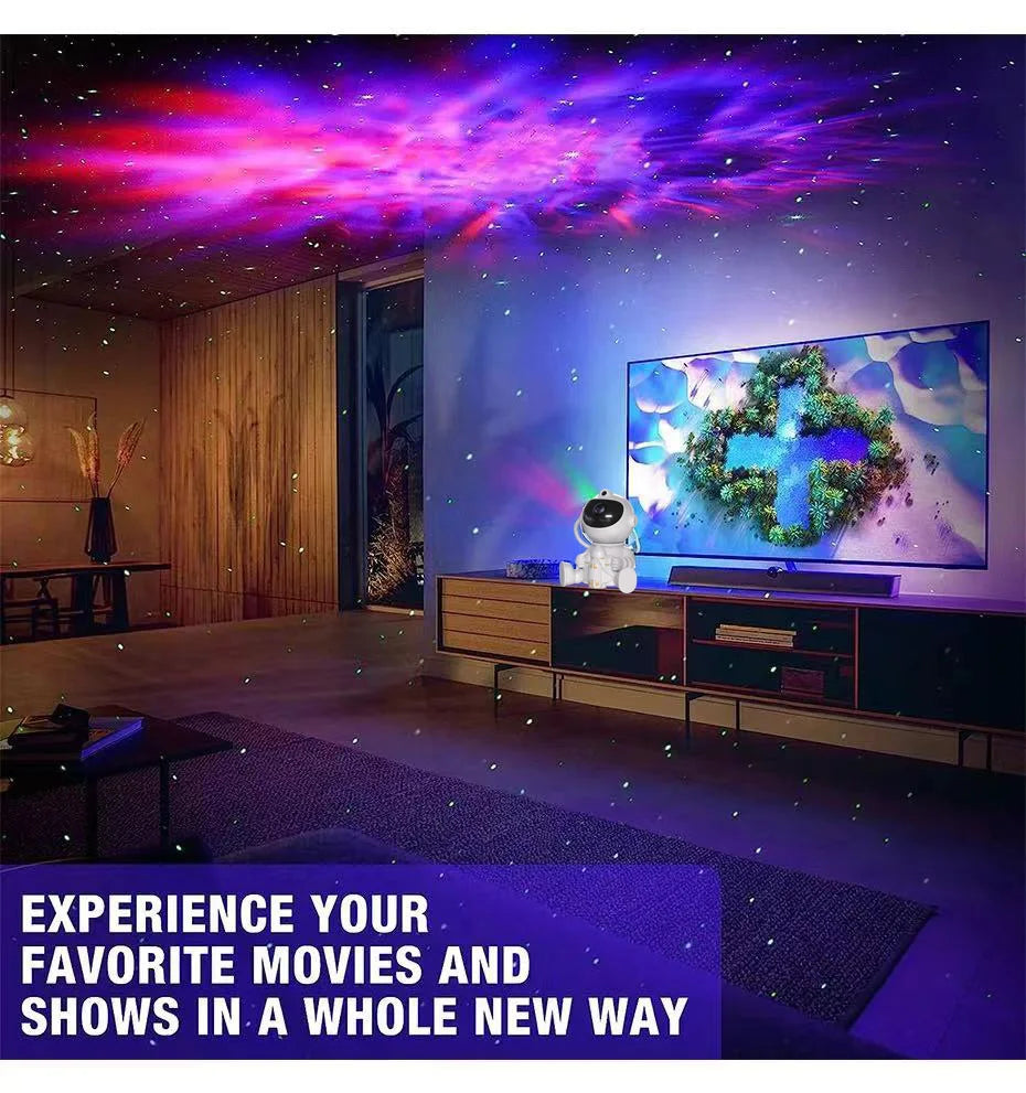GalacticDream: Rocket Astronaut Starry Sky Projector Lamp