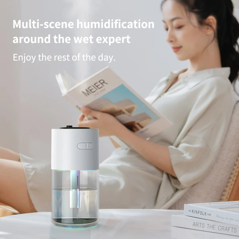 AirGlow Rotating Humidifier with LED Ambience & USB Port