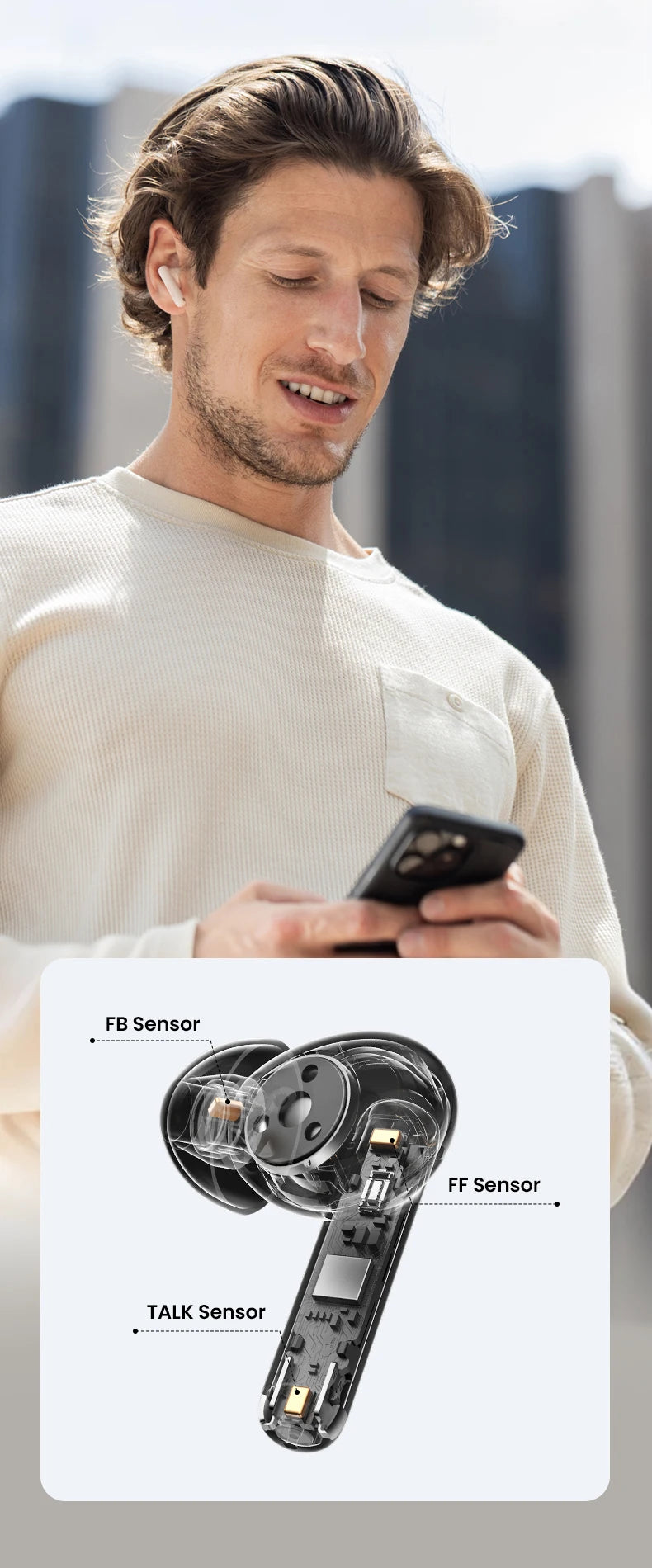 Edifier X5 Pro – Bluetooth Earbuds with 48dB ANC, Powerful Sound, 48h Battery Life, IP55 and Low Latency for Gaming