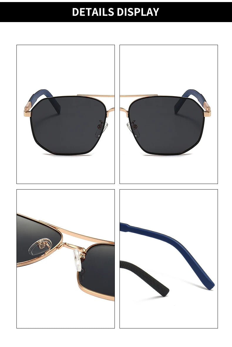 Visionary Elite: Classic Metal Frame Sunglasses for Effortless Style