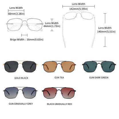 Visionary Elite: Classic Metal Frame Sunglasses for Effortless Style