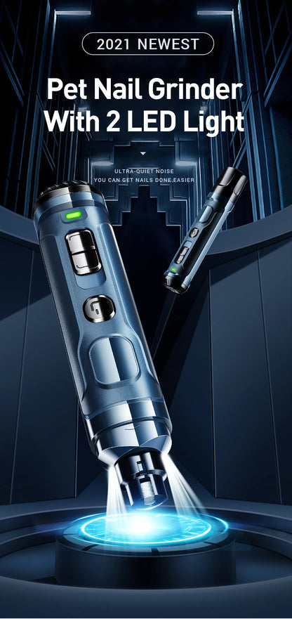 ROJECO N30 Professional Pet Nail Trimmer – Rechargeable Electric Nail Grinder for Dogs & Cats