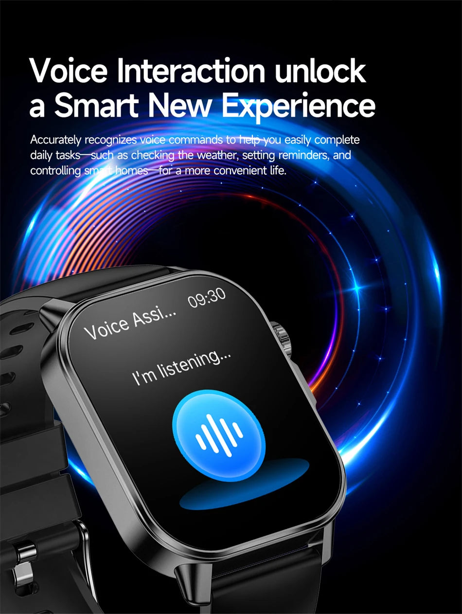 2026 Advanced ECG Smartwatch with Bluetooth Call – Uric Acid & Lipid Health Monitor, 2.01" Screen, Built-in Flashlight, Unisex Fitness Watch