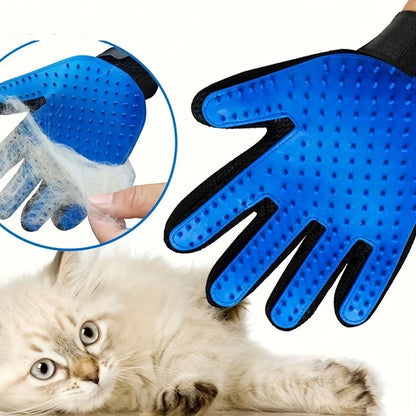 Pet Grooming Gloves 2-Pack – Gentle Hair Removal & Soothing Massage for Dogs & Cats