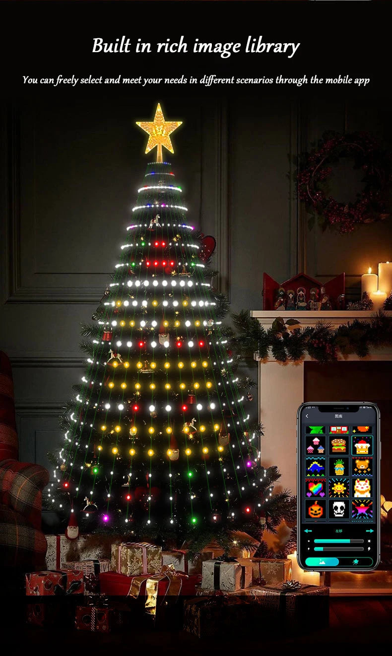 Festive Glow Master: 2.1M Intelligent LED String Lights for Personalized Christmas Cheer