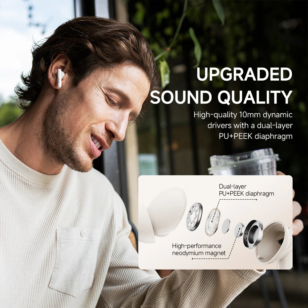 Edifier X5 Pro – Bluetooth Earbuds with 48dB ANC, Powerful Sound, 48h Battery Life, IP55 and Low Latency for Gaming