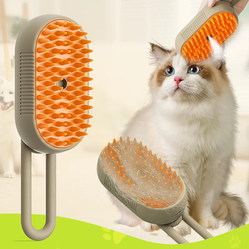 FurEase Electric Comb: 3-in-1 Grooming, Massaging, and Cleaning Device