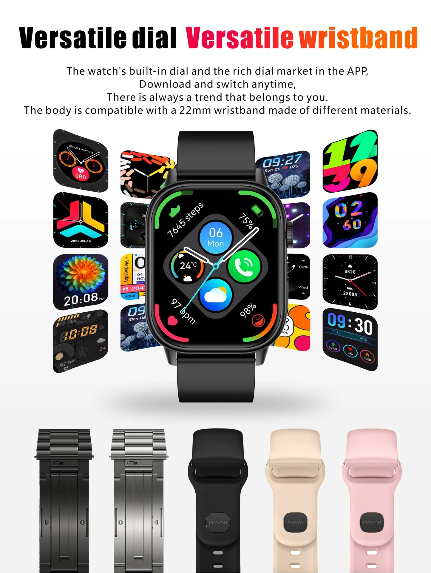 LIGE 2026 Unisex GPS Smart Watch – 2.01" HD Touchscreen, Bluetooth Calling, Fitness & Heart Rate Tracker, IP68 Waterproof for Android/iOS