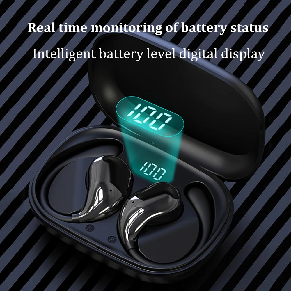 WaveBeat X4 Bluetooth 5.4 Earphones – Waterproof Ear Hook Headphones with HD HiFi Sound, LED Power Indicator & Extended Battery for Active Lifestyles