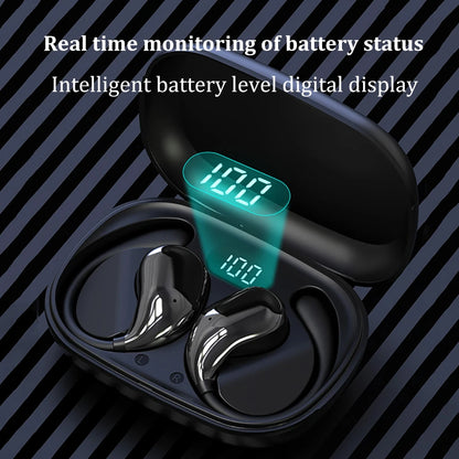 WaveBeat X4 Bluetooth 5.4 Earphones – Waterproof Ear Hook Headphones with HD HiFi Sound, LED Power Indicator & Extended Battery for Active Lifestyles