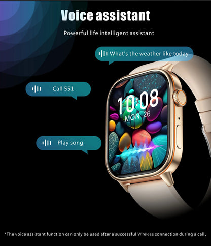 LIGE 2026 Unisex GPS Smart Watch – 2.01" HD Touchscreen, Bluetooth Calling, Fitness & Heart Rate Tracker, IP68 Waterproof for Android/iOS