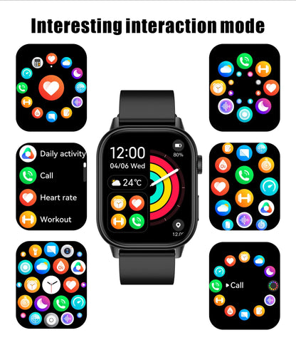 LIGE 2026 Unisex GPS Smart Watch – 2.01" HD Touchscreen, Bluetooth Calling, Fitness & Heart Rate Tracker, IP68 Waterproof for Android/iOS