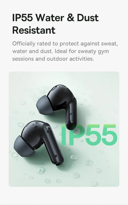 Baseus EP10 Bass Earbuds with Active Noise Cancelling (-43dB) – Bluetooth 6.0 TWS, 4-Mic ENC, Deep Bass & Crystal-Clear Audio
