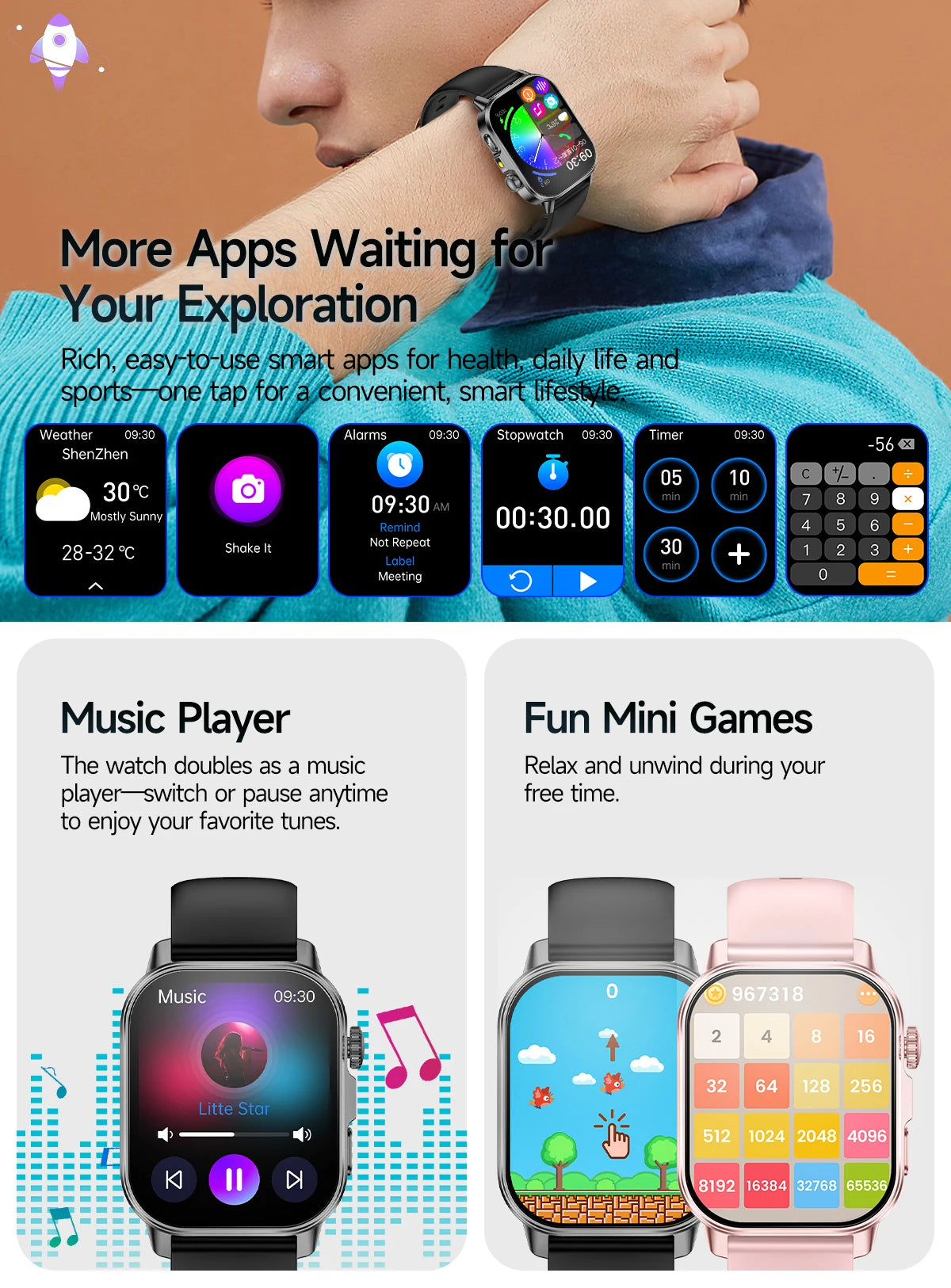 2026 Pro Health Smart Watch – ECG, PPG & Blood Pressure Monitor, Body Analysis, Lipid & Uric Acid Tracker, Unisex Fitness Smartwatch