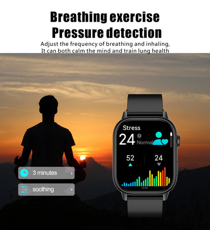 LIGE 2026 Unisex GPS Smart Watch – 2.01" HD Touchscreen, Bluetooth Calling, Fitness & Heart Rate Tracker, IP68 Waterproof for Android/iOS