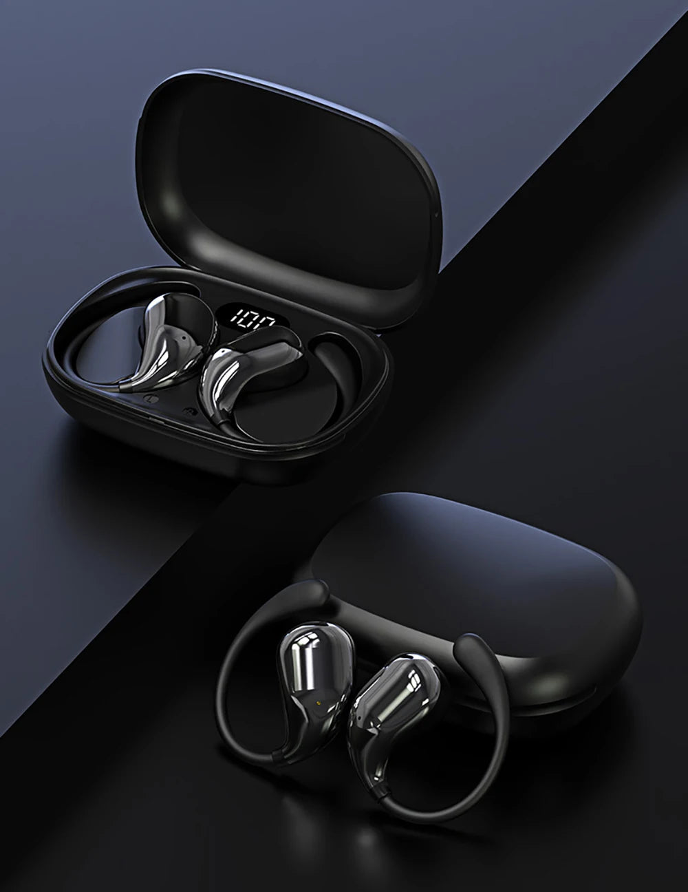 WaveBeat X4 Bluetooth 5.4 Earphones – Waterproof Ear Hook Headphones with HD HiFi Sound, LED Power Indicator & Extended Battery for Active Lifestyles