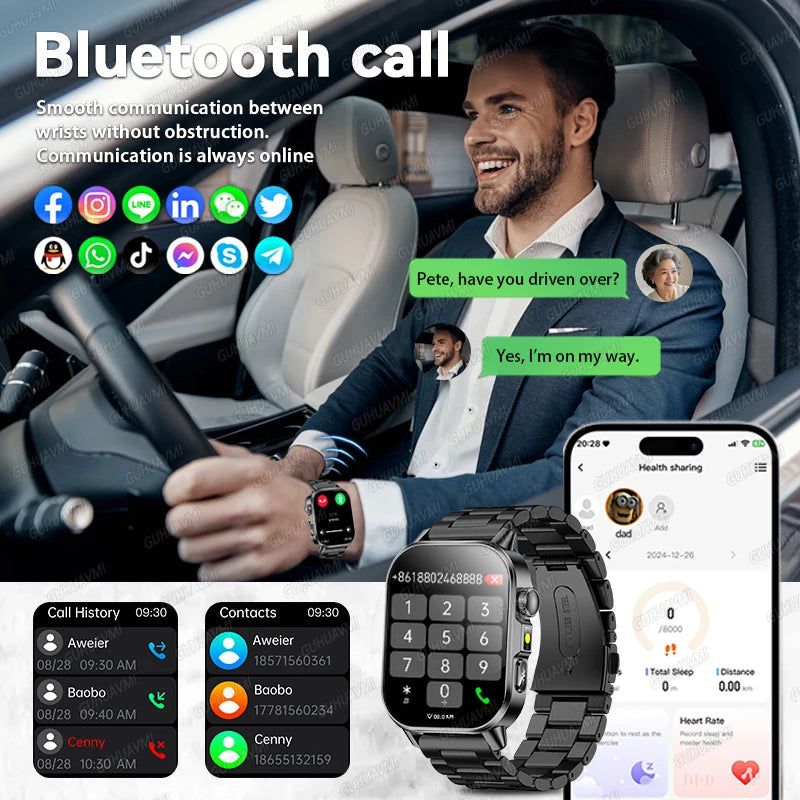 2026 Pro Health Smart Watch – ECG, PPG & Blood Pressure Monitor, Body Analysis, Lipid & Uric Acid Tracker, Unisex Fitness Smartwatch