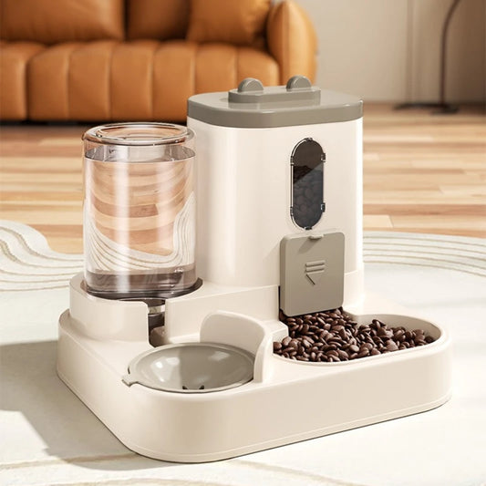 2-in-1 Pet Feeder & Water Fountain – Mess-Free Automatic Feeding Bowl for Cats and Dogs