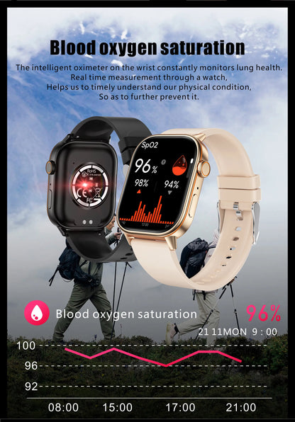 LIGE 2026 Unisex GPS Smart Watch – 2.01" HD Touchscreen, Bluetooth Calling, Fitness & Heart Rate Tracker, IP68 Waterproof for Android/iOS