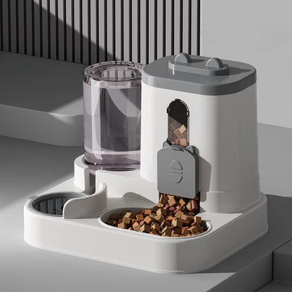 2-in-1 Pet Feeder & Water Fountain – Mess-Free Automatic Feeding Bowl for Cats and Dogs