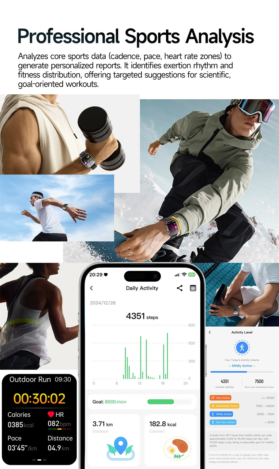 2026 Advanced ECG Smartwatch with Bluetooth Call – Uric Acid & Lipid Health Monitor, 2.01" Screen, Built-in Flashlight, Unisex Fitness Watch