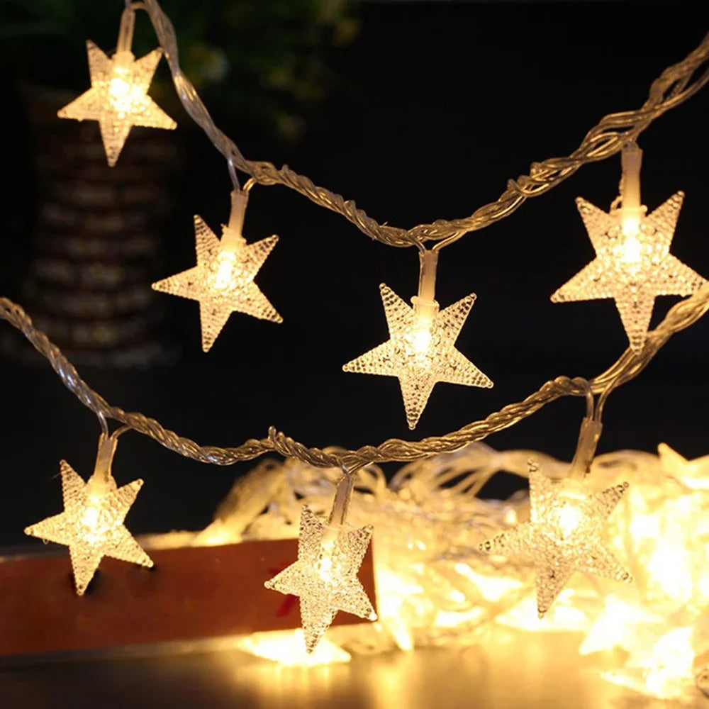 TwinkleTrail LED Star Lights: Perfect for Christmas