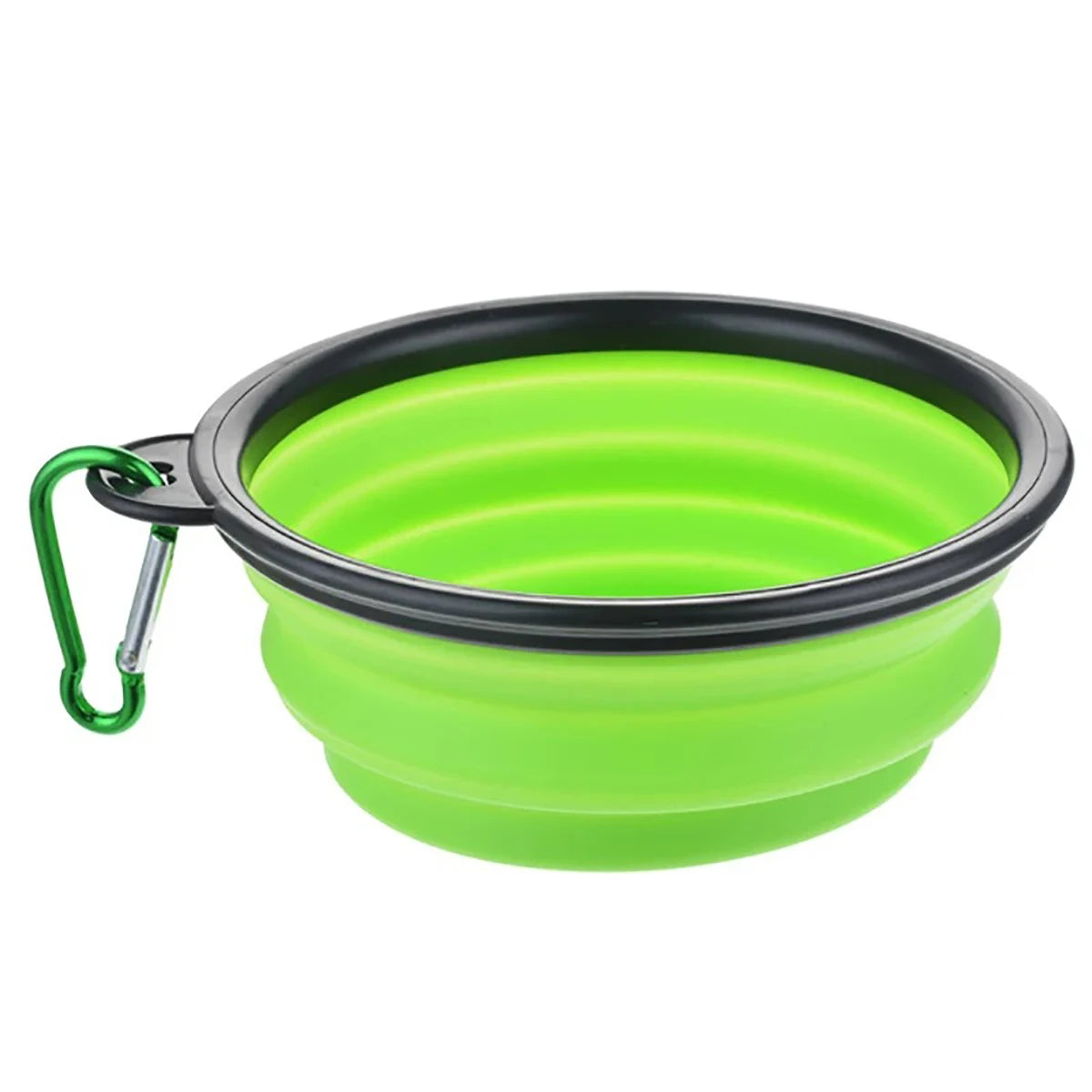 Collapsible Silicone Dog Bowl with Carabiner – Feed & Hydrate On the Go