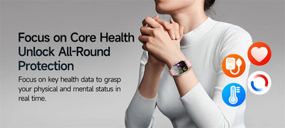 2026 Advanced ECG Smartwatch with Bluetooth Call – Uric Acid & Lipid Health Monitor, 2.01" Screen, Built-in Flashlight, Unisex Fitness Watch
