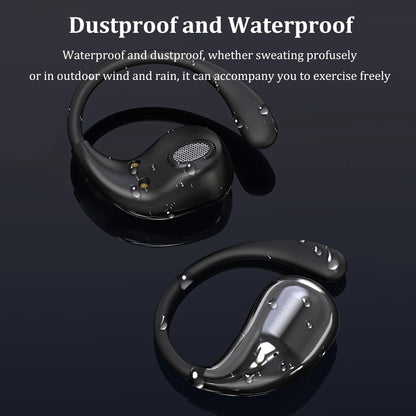 WaveBeat X4 Bluetooth 5.4 Earphones – Waterproof Ear Hook Headphones with HD HiFi Sound, LED Power Indicator & Extended Battery for Active Lifestyles
