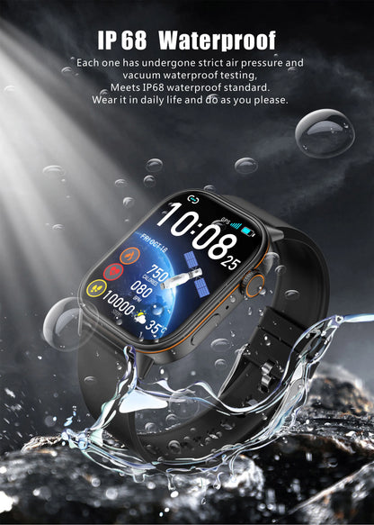 LIGE 2026 Unisex GPS Smart Watch – 2.01" HD Touchscreen, Bluetooth Calling, Fitness & Heart Rate Tracker, IP68 Waterproof for Android/iOS