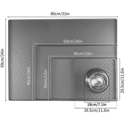 Alfombrilla de silicona para alimentación PawGuard: almohadilla impermeable para cuencos de mascotas