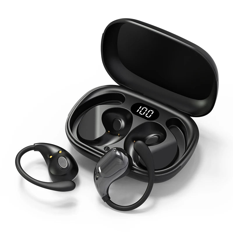WaveBeat X4 Bluetooth 5.4 Earphones – Waterproof Ear Hook Headphones with HD HiFi Sound, LED Power Indicator & Extended Battery for Active Lifestyles