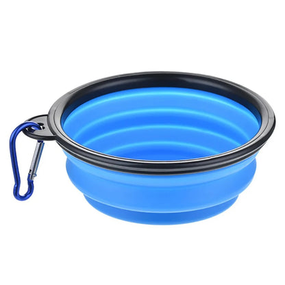Collapsible Silicone Dog Bowl with Carabiner – Feed & Hydrate On the Go