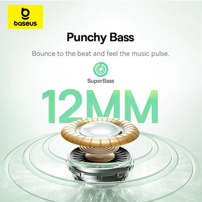 Baseus EP10 Bass Earbuds with Active Noise Cancelling (-43dB) – Bluetooth 6.0 TWS, 4-Mic ENC, Deep Bass & Crystal-Clear Audio