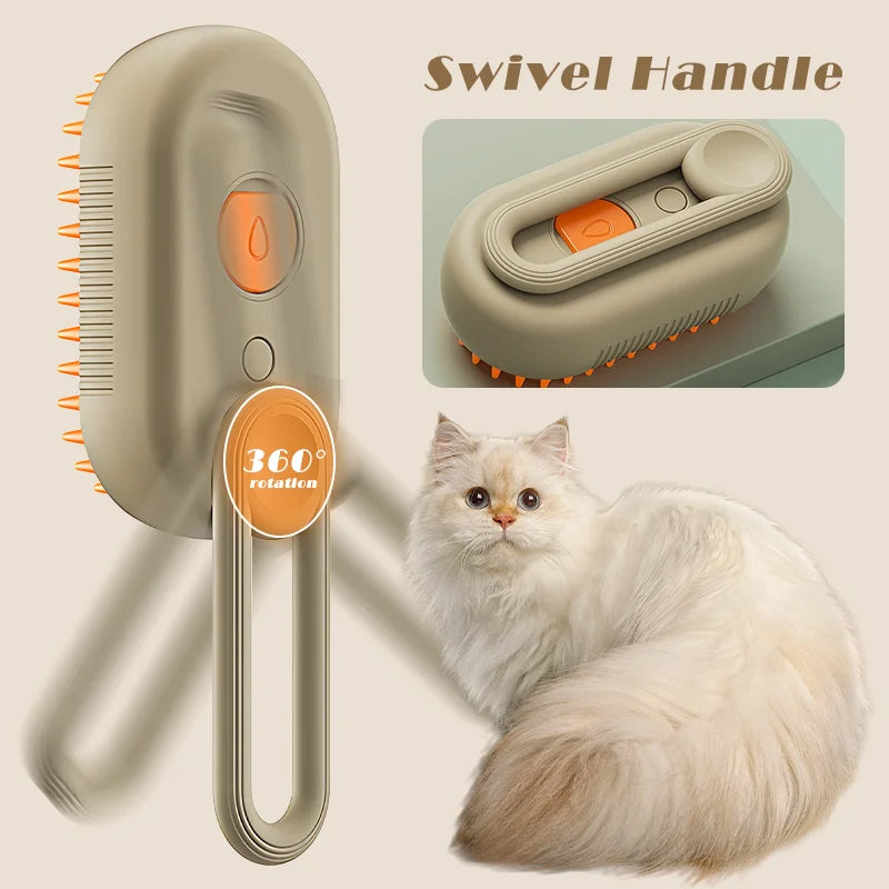 FurEase Electric Comb: 3-in-1 Grooming, Massaging, and Cleaning Device