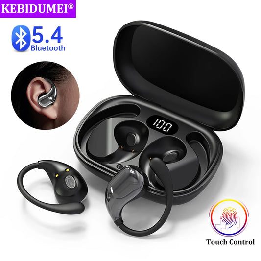 WaveBeat X4 Bluetooth 5.4 Earphones – Waterproof Ear Hook Headphones with HD HiFi Sound, LED Power Indicator & Extended Battery for Active Lifestyles