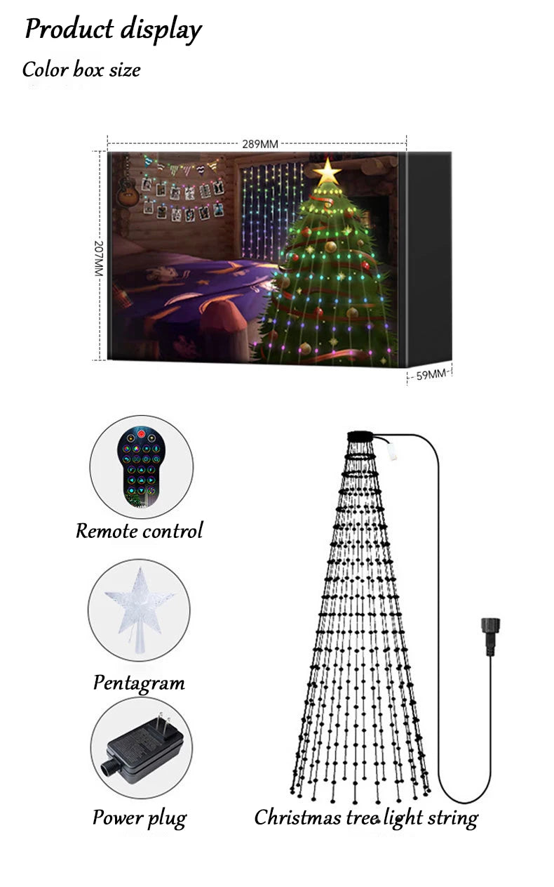 Festive Glow Master: 2.1M Intelligent LED String Lights for Personalized Christmas Cheer