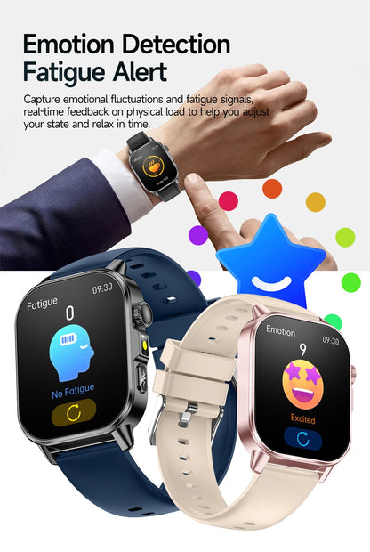 2026 Advanced ECG Smartwatch with Bluetooth Call – Uric Acid & Lipid Health Monitor, 2.01" Screen, Built-in Flashlight, Unisex Fitness Watch